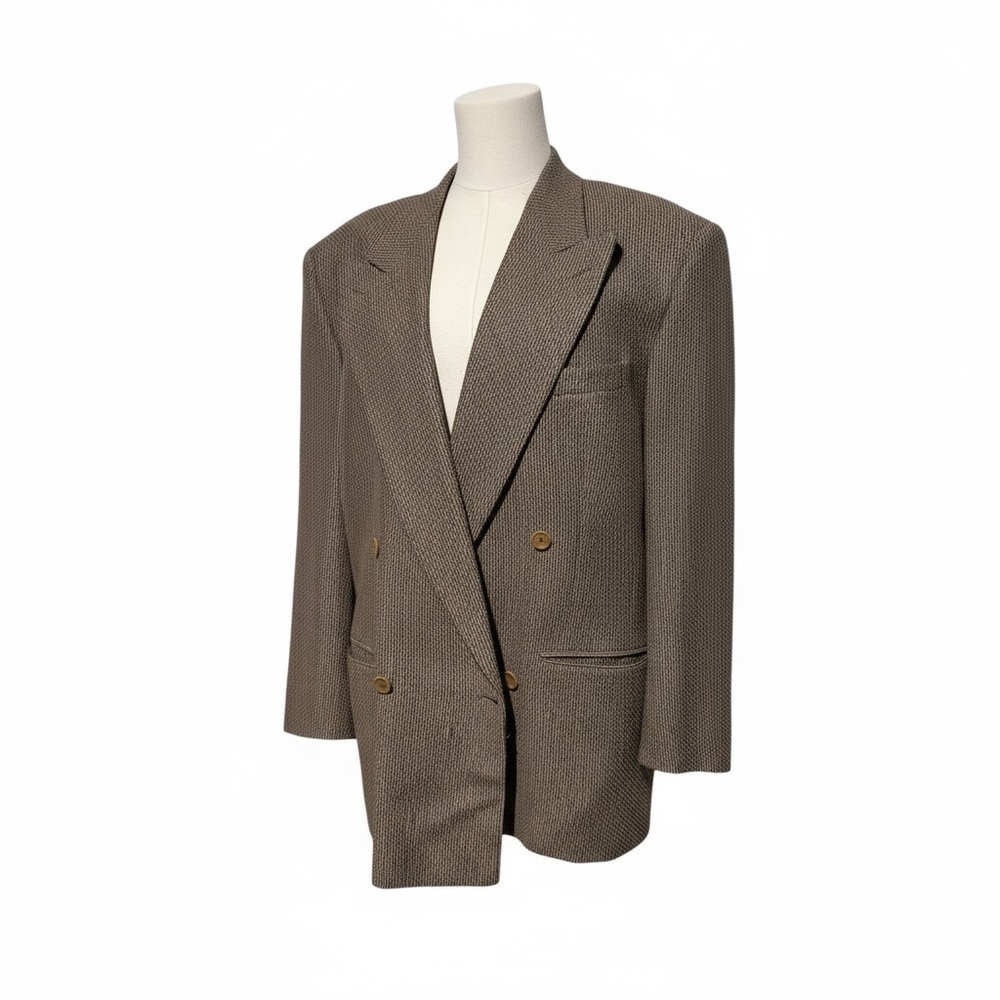 Missoni Uomo Vintage Brown Textured Wool Blazer | Made in Italy